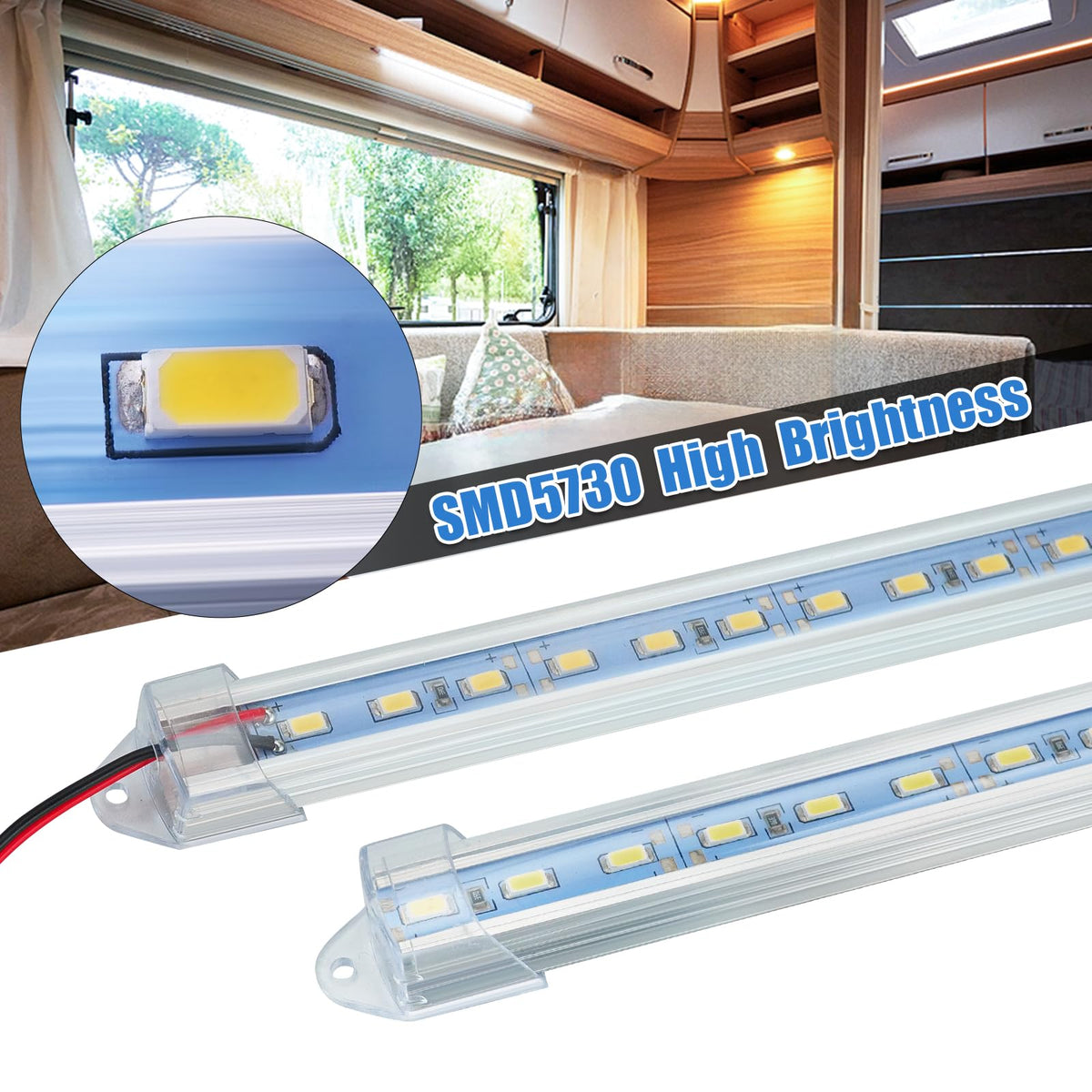 PSDRIQQ mounted in cargo trailer brightening storage for easier loading