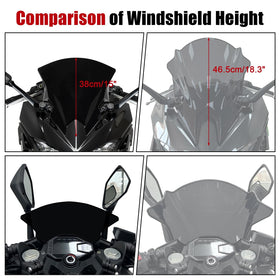 PSLER dark tint demonstrating glare reduction and sportbike look
