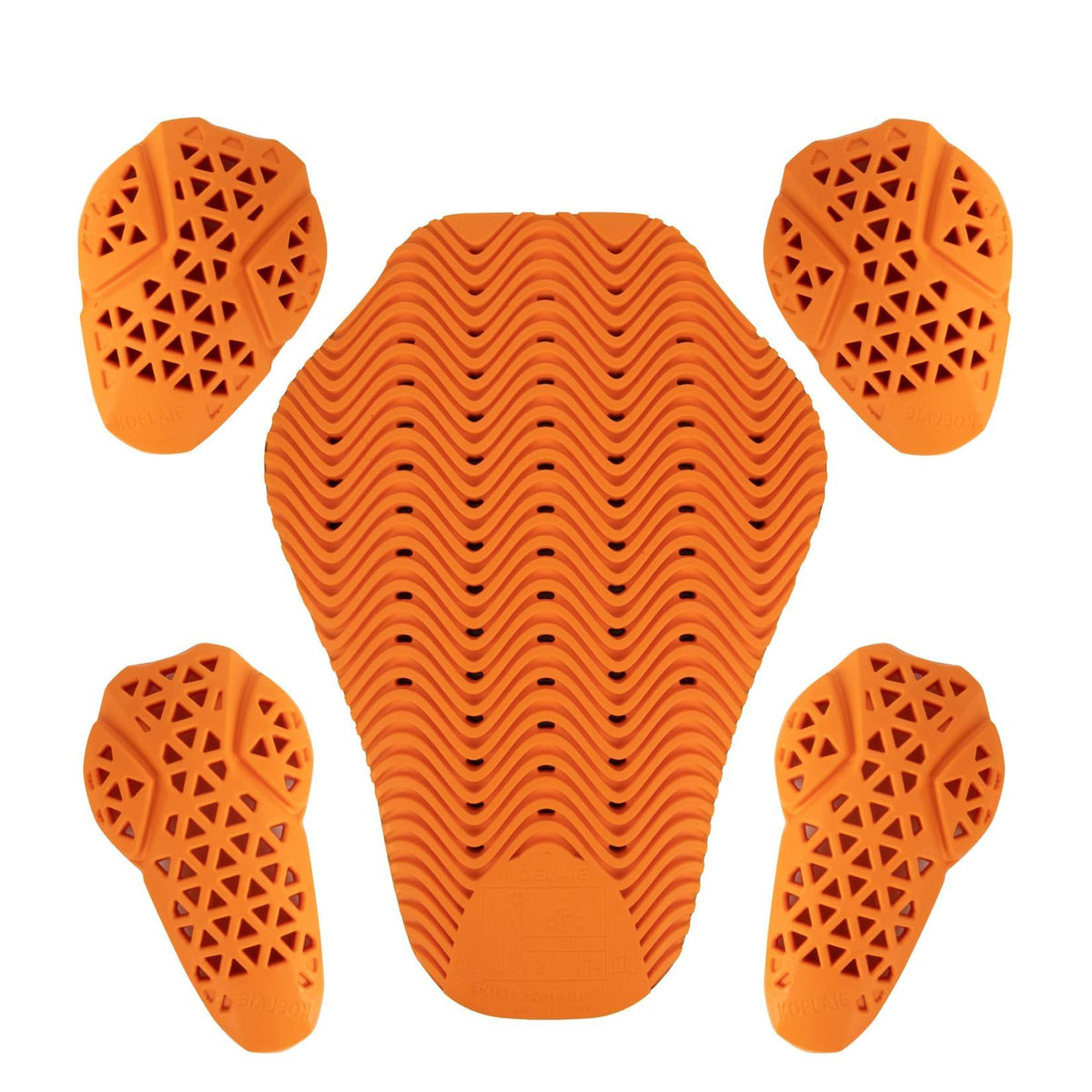 PSLER five-piece armor set front view showing full coverage and protection