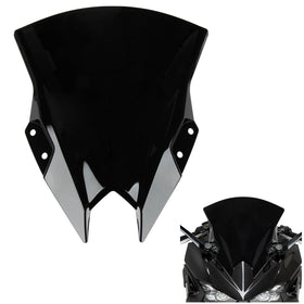 PSLER front view on Ninja 500 showing sleek styling and improved airflow