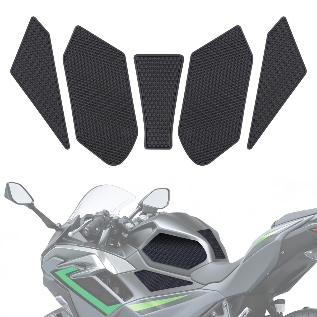 PSLER front view of tank pad kit showing full coverage and protection