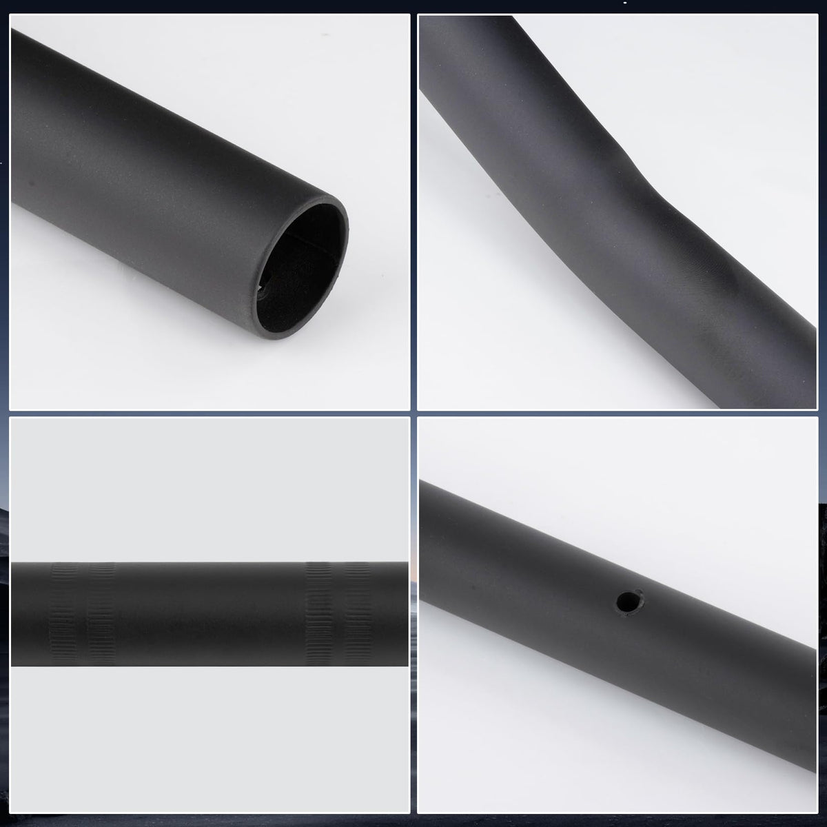 PSLER handlebar beside ruler showing 27.96-inch length and accurate sizing benefit