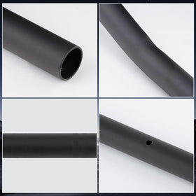 PSLER handlebar beside ruler showing 27.96-inch length and accurate sizing benefit