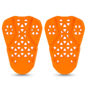 PSLER hip armor front view showing curved profile and coverage benefit