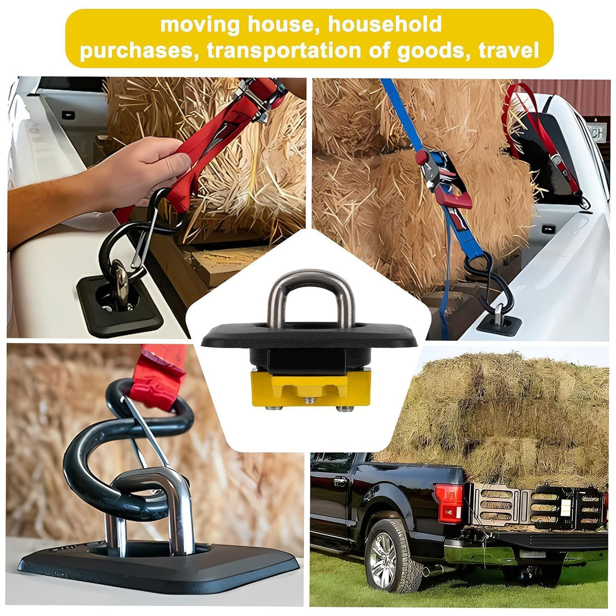 PSLER installed anchor inside truck bed demonstrating flush fit and reduced bed clutter benefit