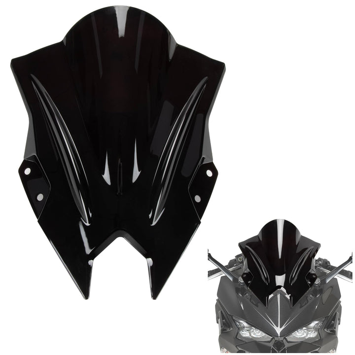 PSLER windscreen front view showing sleek profile and improved aerodynamics
