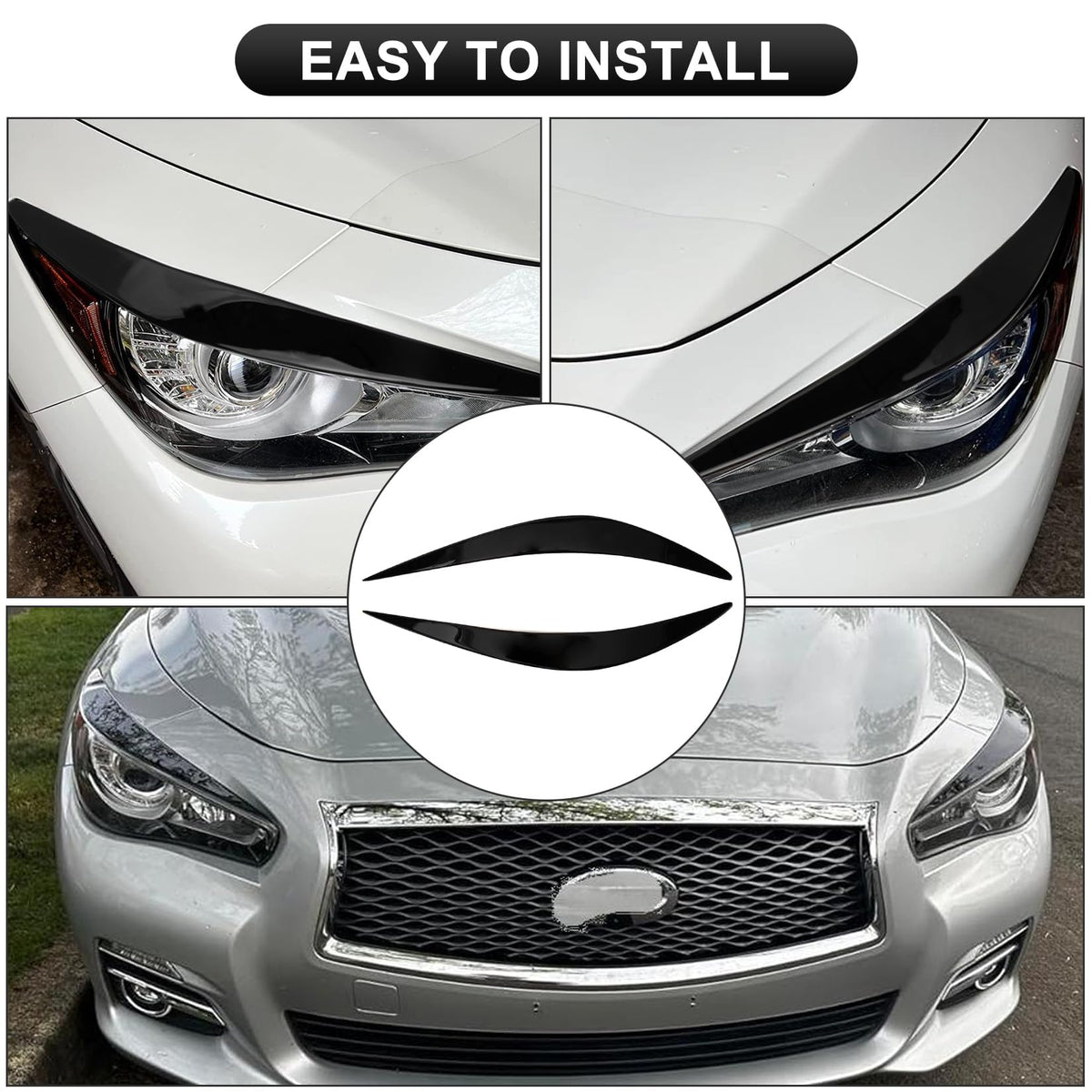 PSLER before-and-after side profile of Q50 highlighting visual difference