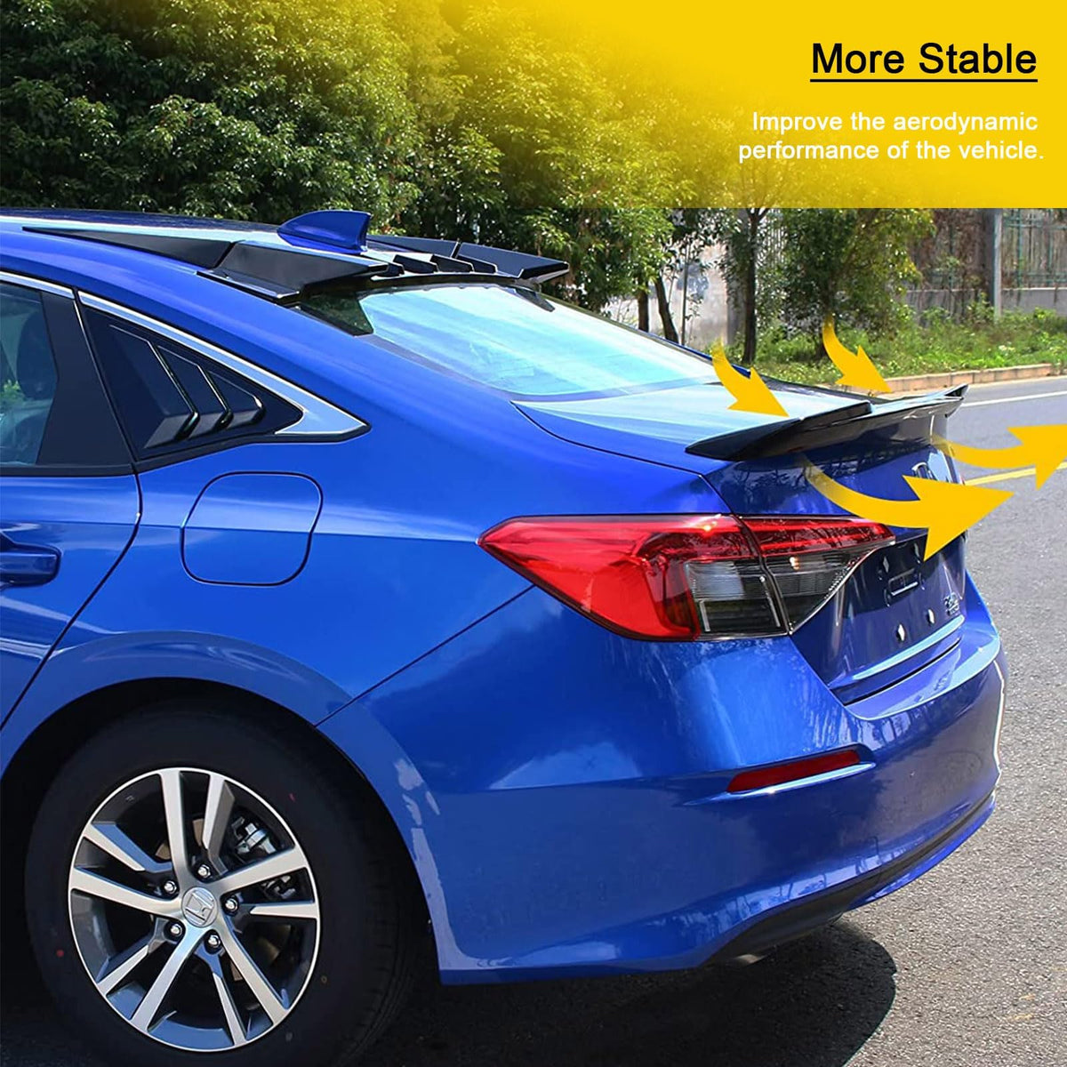 PSLER hand-scale image of spoiler showing size for easy installation benefit