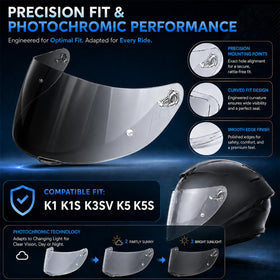 PSLER close-up of visor hinge and mount showing precise engineering benefit