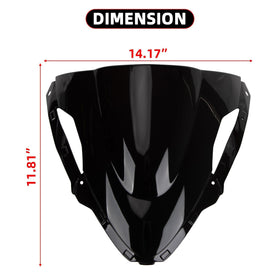 PSLER windscreen installed on ZX6R demonstrating improved airflow benefit
