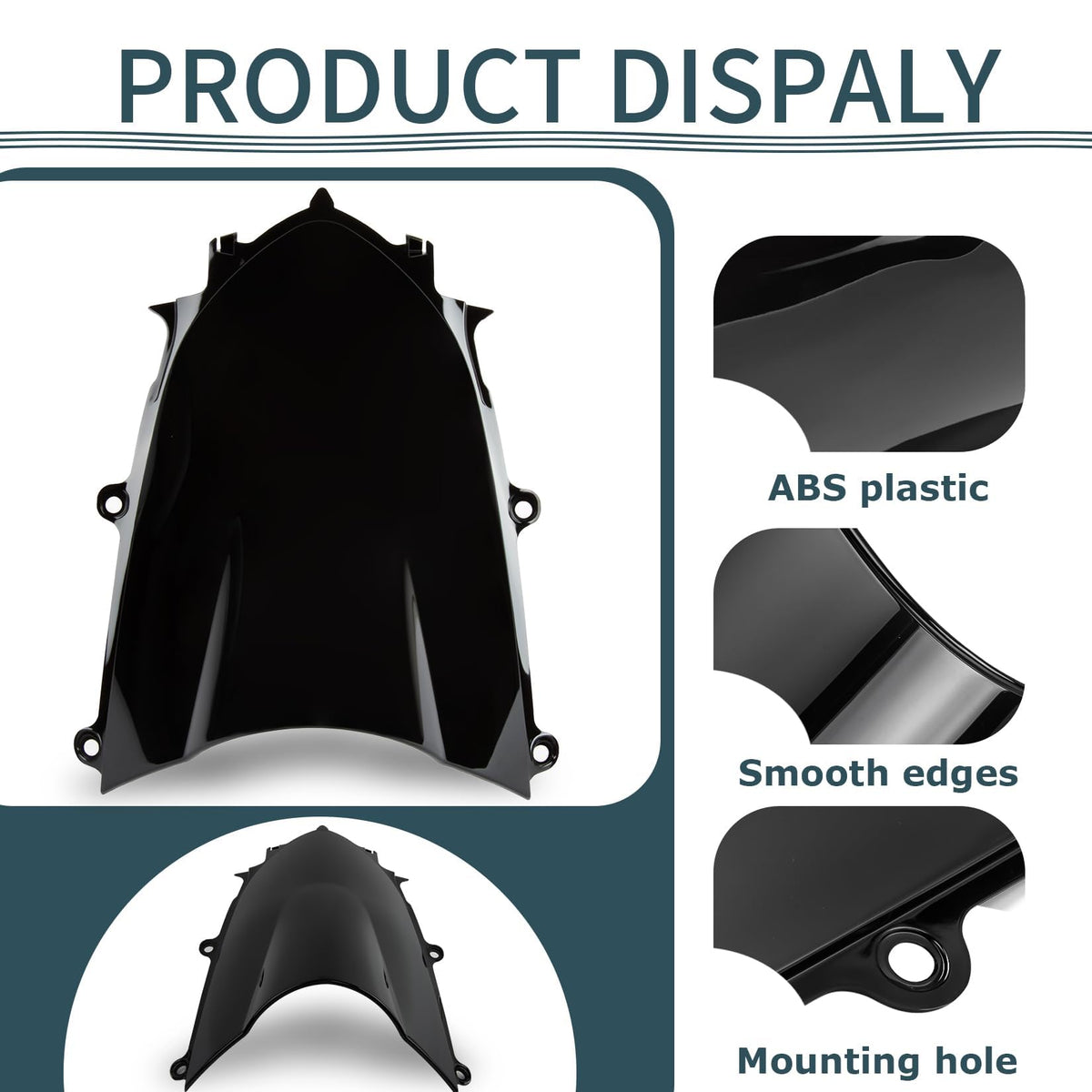 PSLER windshield installation holes detail showing pre-drilled fitment for easy install