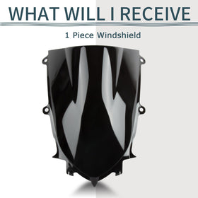 PSLER windshield lifestyle ride shot showing improved rider stability and comfort