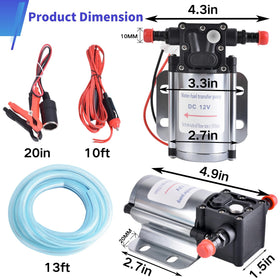 PSUPOSUQ hose and connectors detail showing included fittings for easy hookup