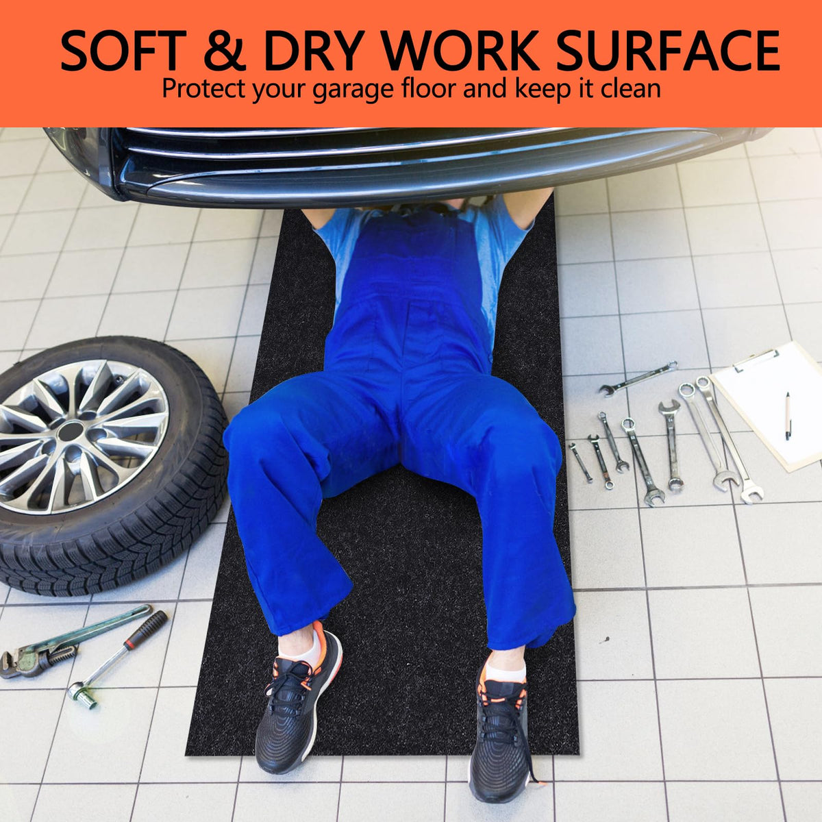 PTYTIFY mat being washed with hose showing reusable easy-clean benefit