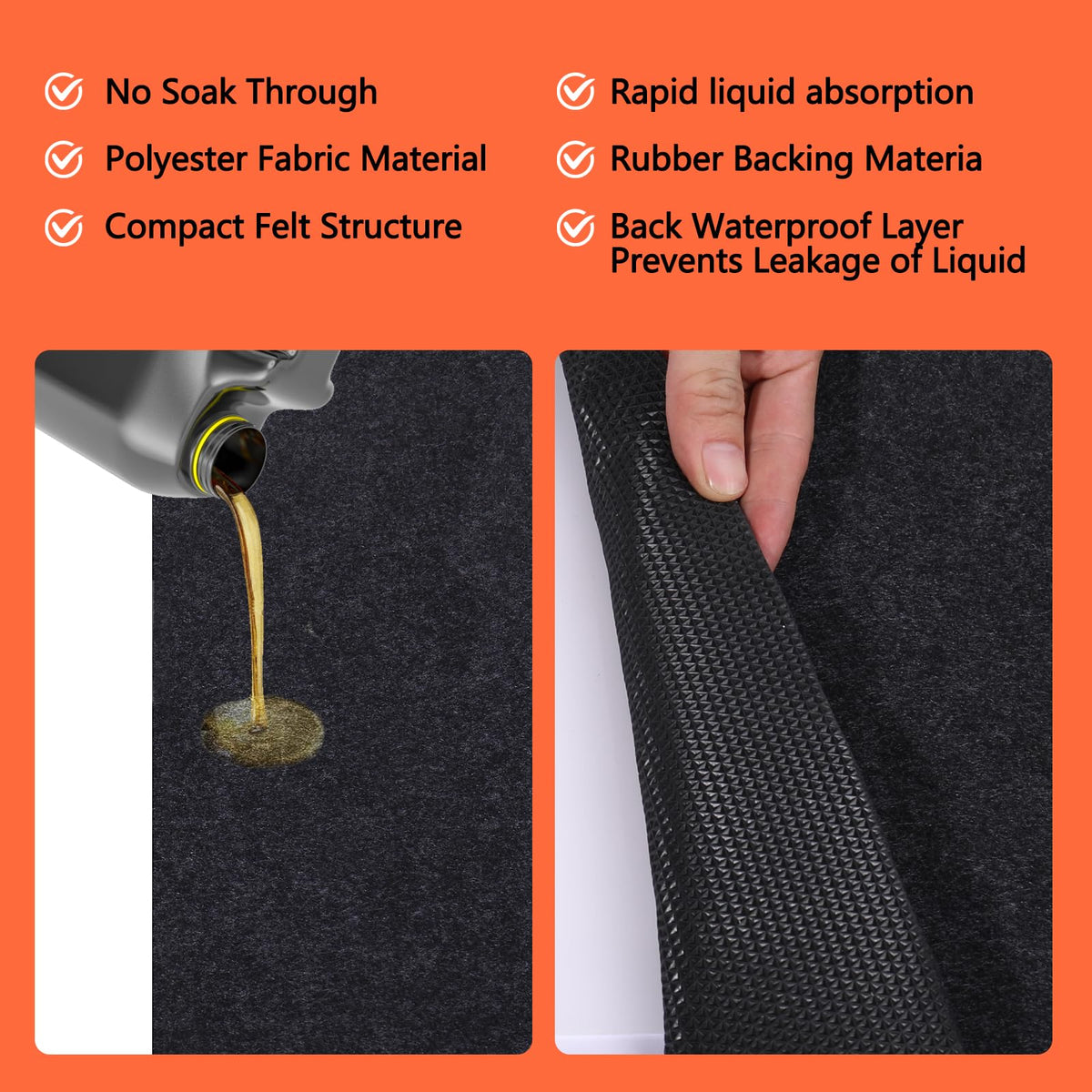 PTYTIFY rubber backing detail demonstrating waterproof protection and grip