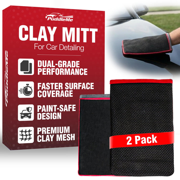 PuddleMe premium mitt pair showing packaging and included gloves for fast decontamination