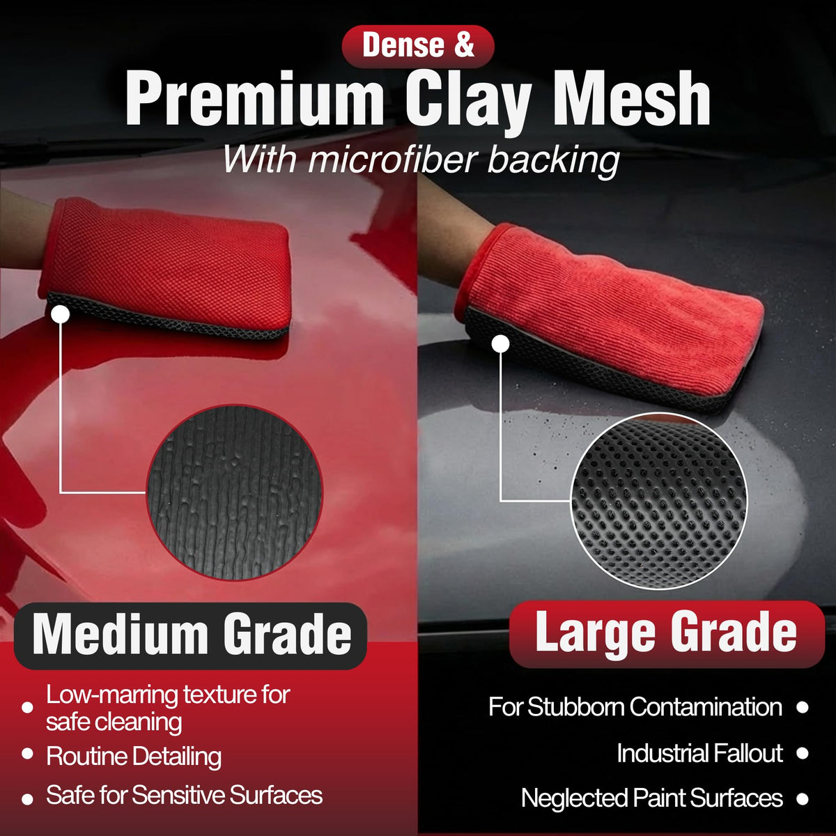 PuddleMe mitt used on windshield demonstrating streak-free glass preparation
