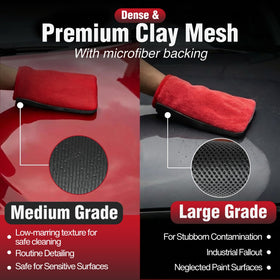 PuddleMe mitt used on windshield demonstrating streak-free glass preparation