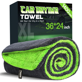 PUGPIU front view of towel showing size and plushness for quick drying