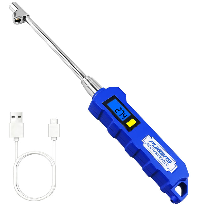 PUIBERS front view of gauge showing LCD and ergonomic handle for easy readings