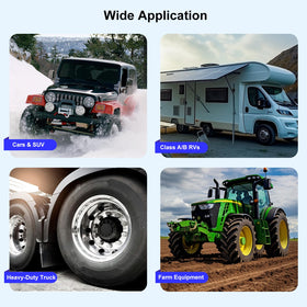 PUIBERS lifestyle image with truck and RV showing professional-grade maintenance benefit
