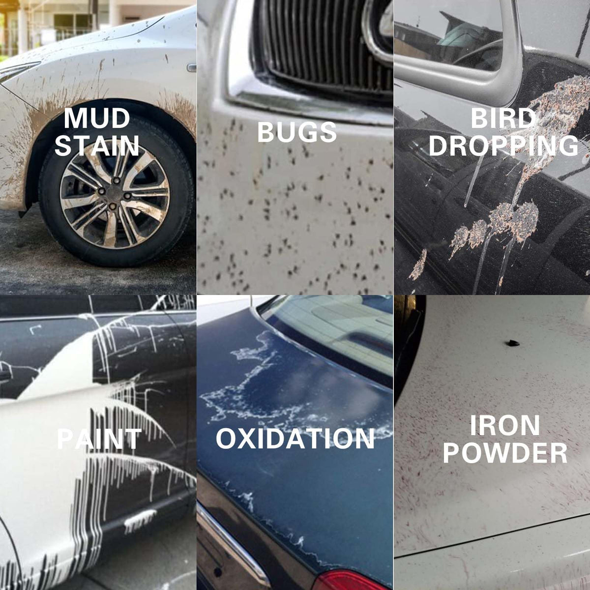 PUMBAA HOME mitt gliding on car hood showing faster removal of surface contaminants
