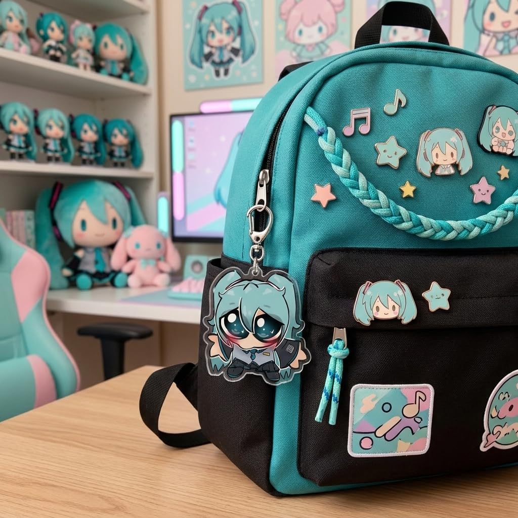 PumpCar Miku next to keys showing 2.2 inch size and portability