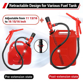PUMPTOR adjustable intake pipe extended, fits multiple can depths for versatility