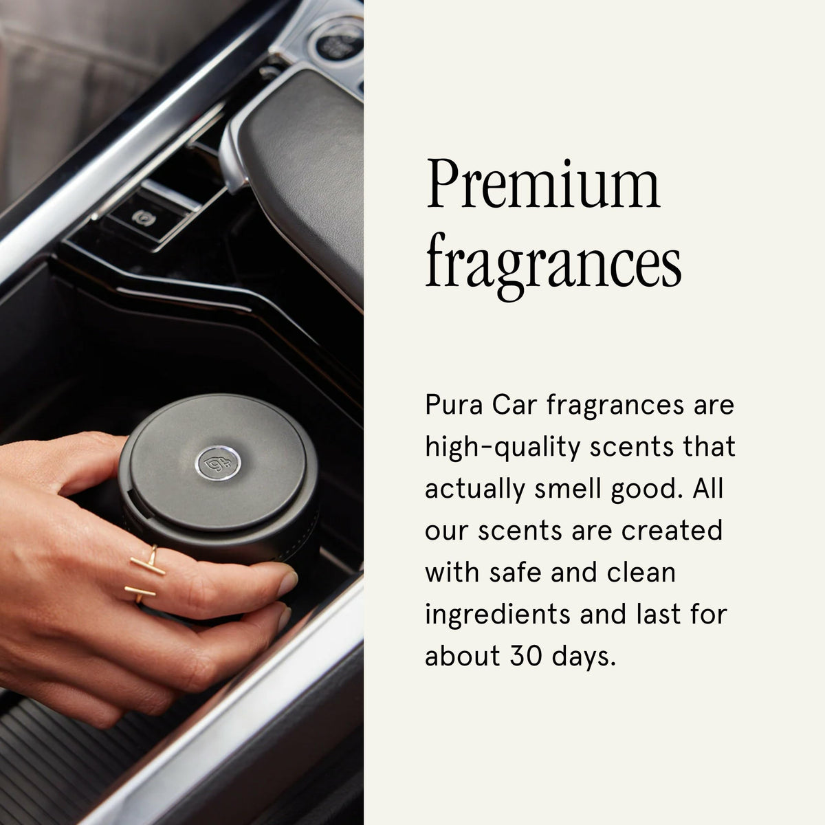 Pura fragrance cartridge close-up illustrating refill detail and fit