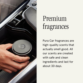Pura fragrance cartridge close-up illustrating refill detail and fit