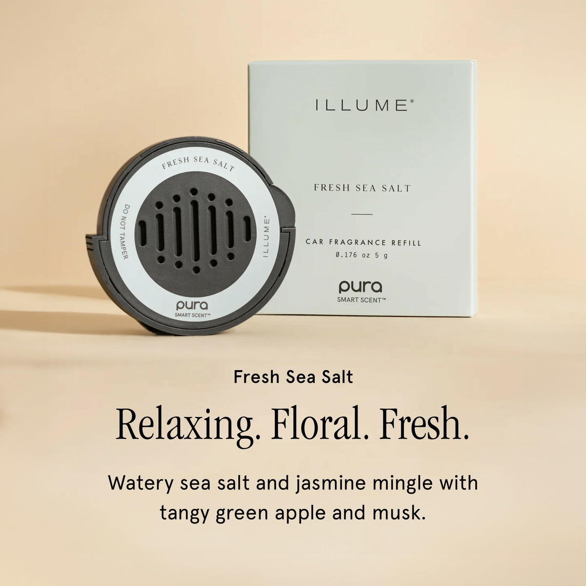 Pura cartridge close-up highlighting clean design and easy install benefit