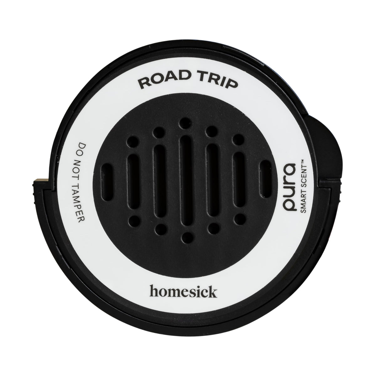 Pura Homesick refill front packaging showing product and benefit of long-lasting aroma