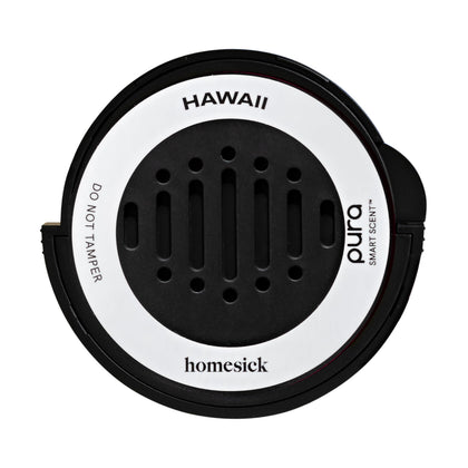 Pura Hawaii refill front packaging showing tropical design and benefit of 30-day scent