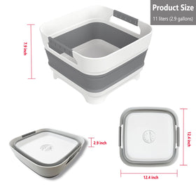 PureHanxy basin top view filled with water demonstrating ample 11L capacity benefit