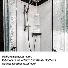 PureHaven faucet next to measuring tape showing 8 inch on-center fit for compatibility