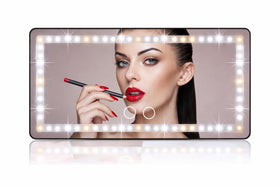 Purely Radiant in travel lifestyle setting showing portable grooming on the go