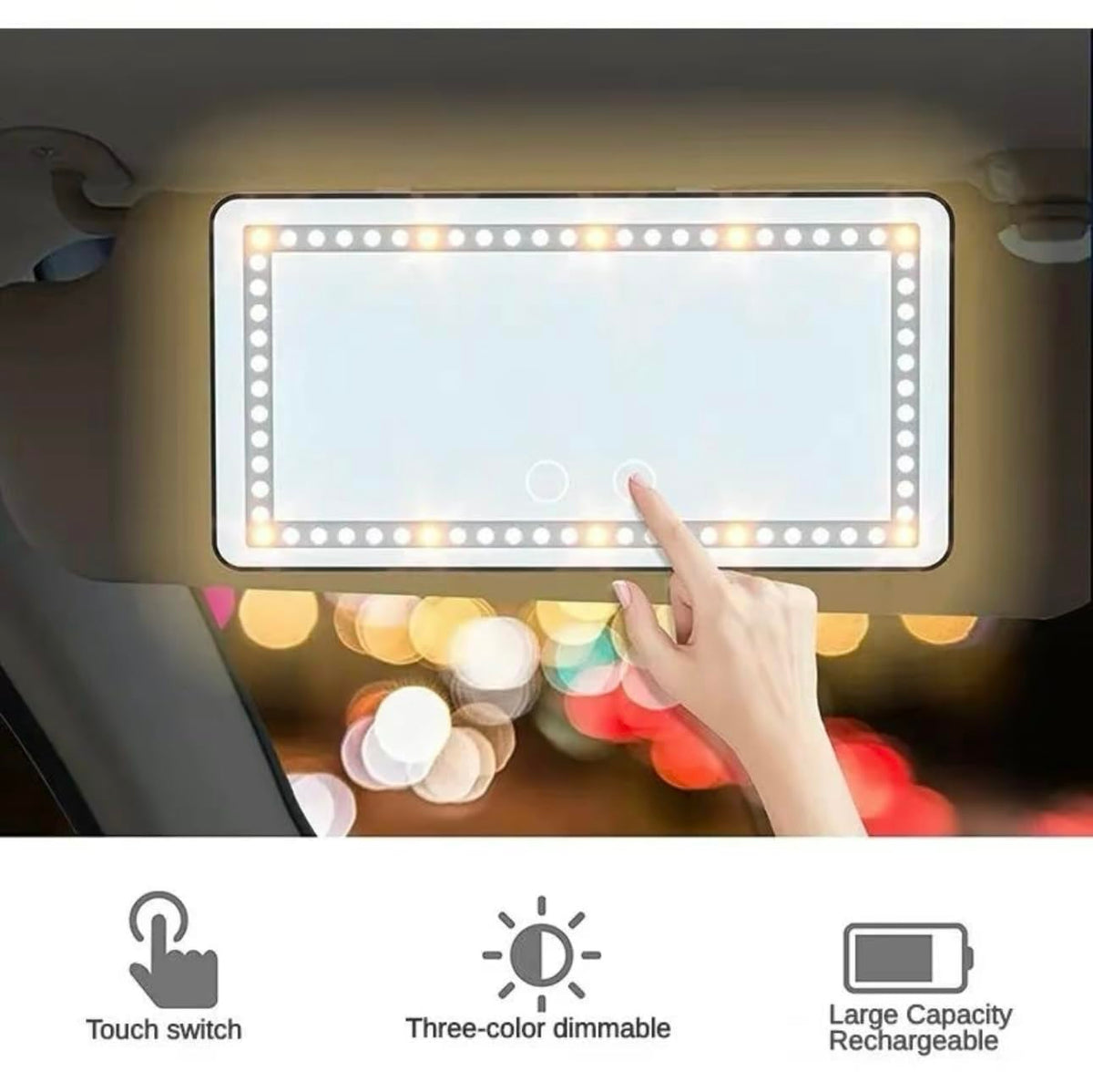 Purely Radiant touch button detail illustrating easy dimmable control