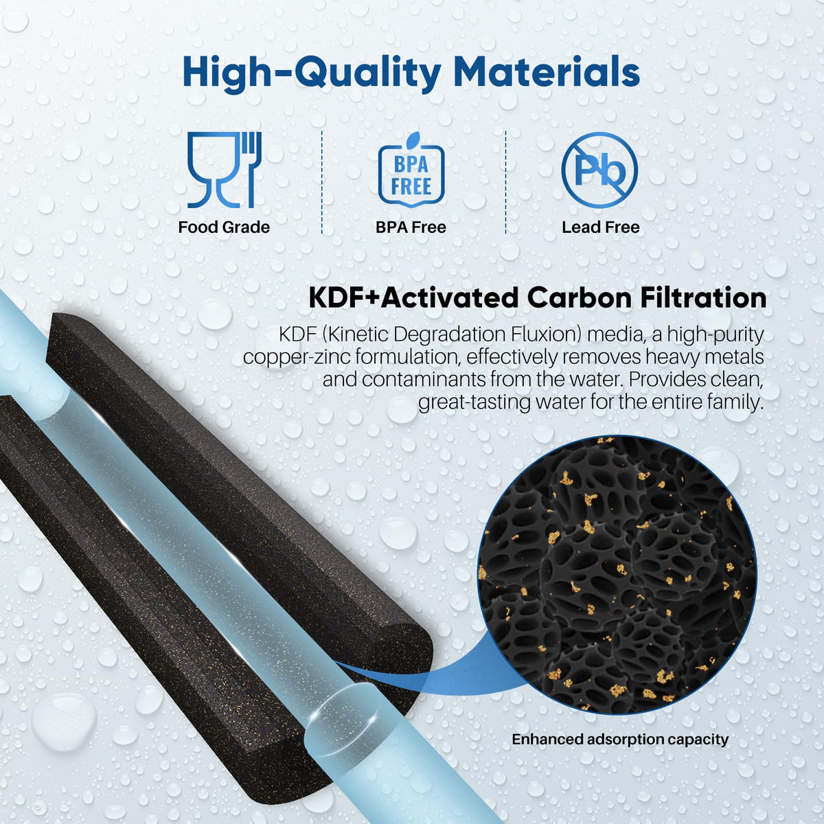 PUREPLUS stamped filter ends with manufacturing and safety details
