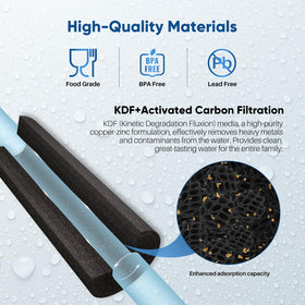 PUREPLUS stamped filter ends with manufacturing and safety details