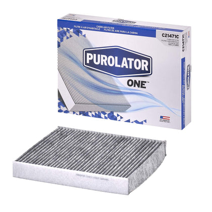 Purolator C21471C front packaging showing product and benefits for clean cabin air