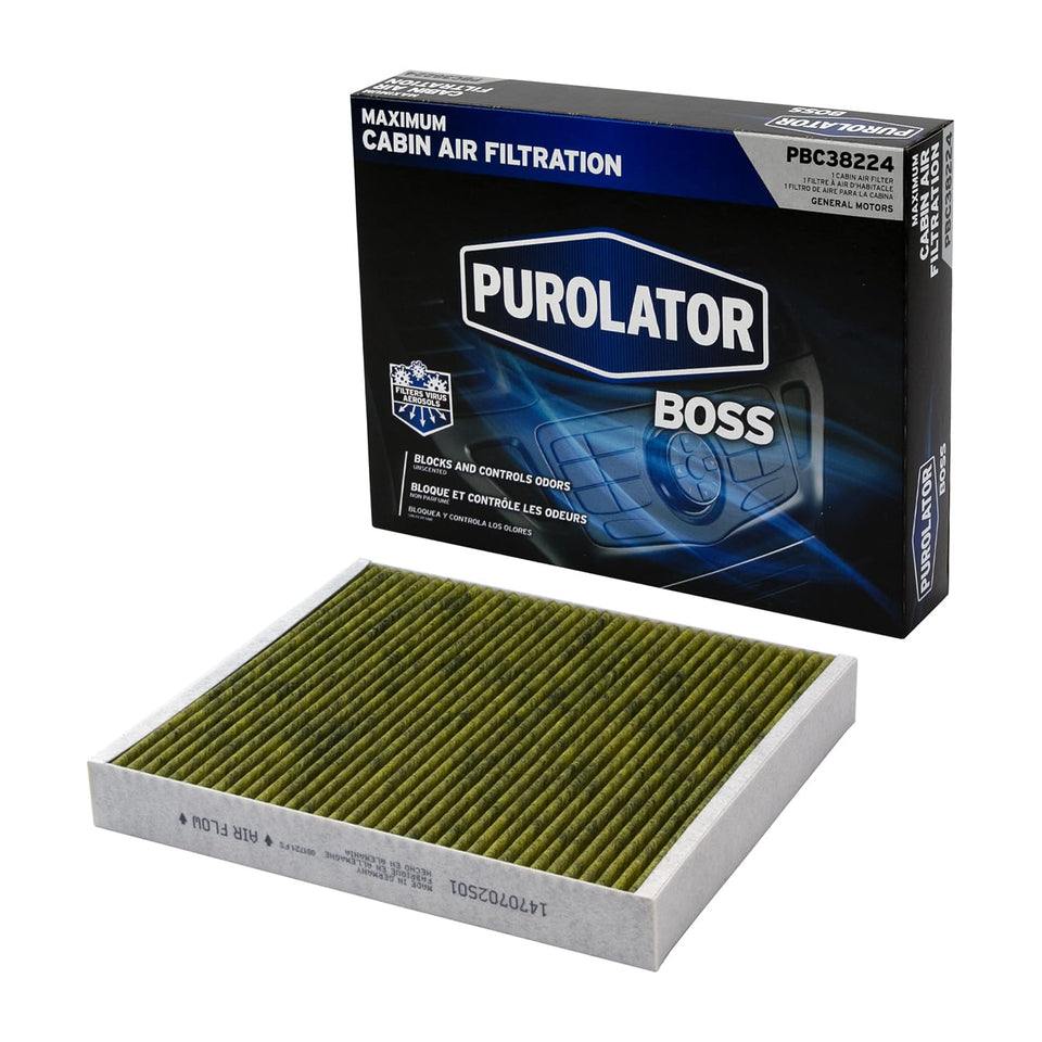 PurolatorBOSS front packaging showing product and benefits for fresh air