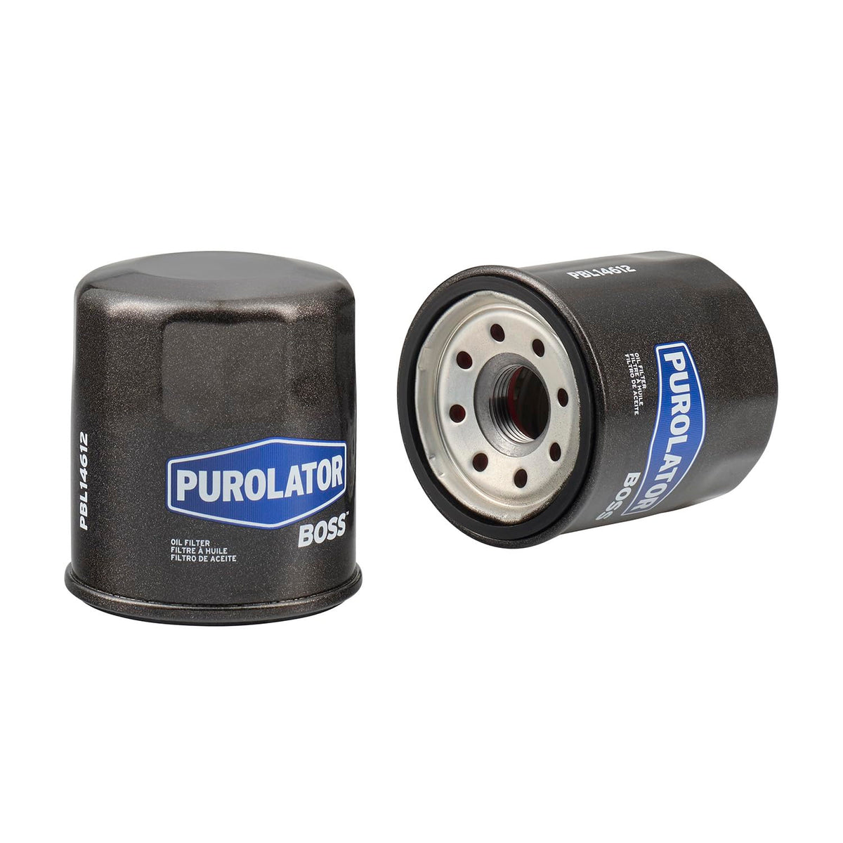 PurolatorBOSS side label detail highlighting model and compatibility for confidence