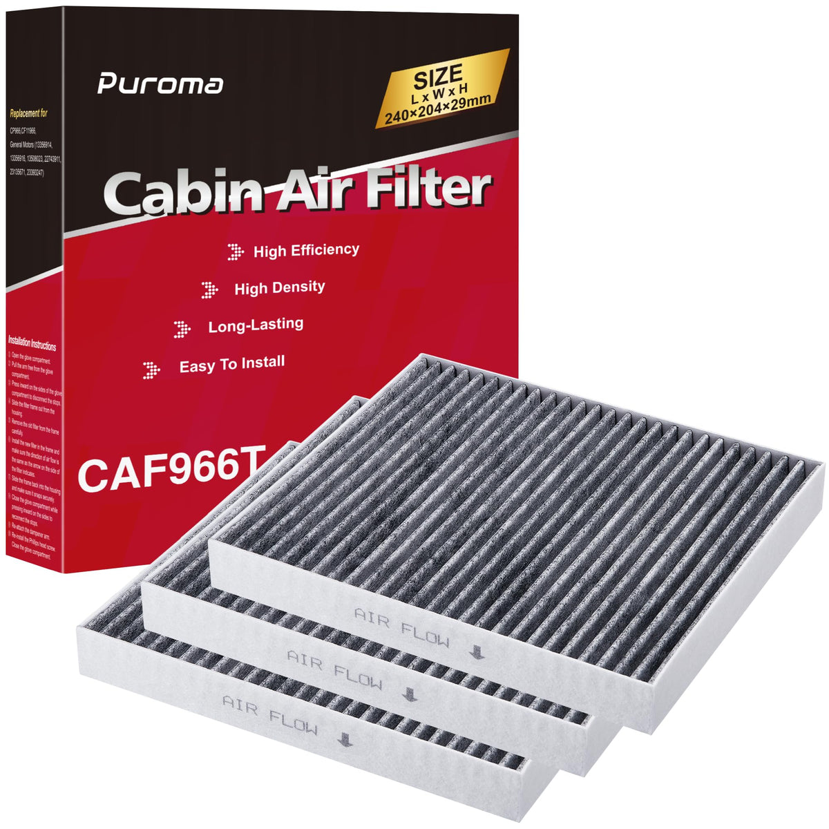 Puroma front packaging displaying part 6091C and benefits