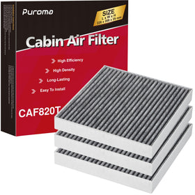 Puroma front view of CF12820 packaging showing model and fit benefits