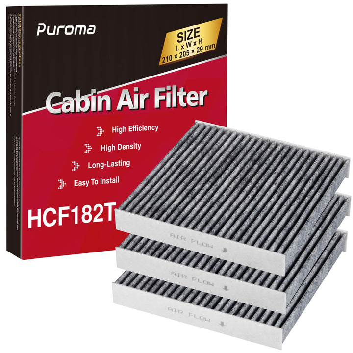 Puroma front packaging showing model CP182 and fitment benefits