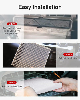 Puroma filter in vehicle cabin illustrating fresher in-car air benefit