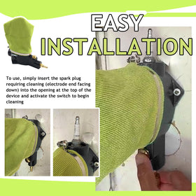 Purthog collection bag and abrasive grit kit keeping debris contained for easy cleanup