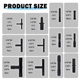 Purthog assortment of 64 nylon connectors displayed for versatility