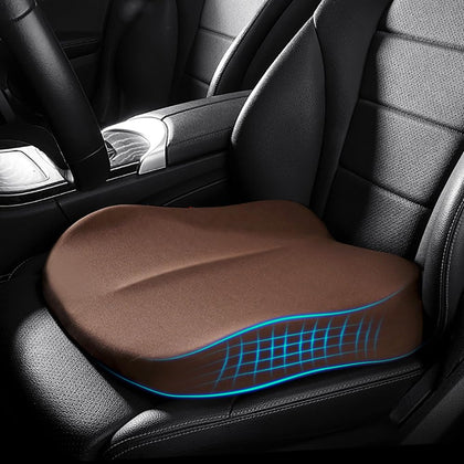 Putniu front view coffee cushion showing shape and comfort benefit