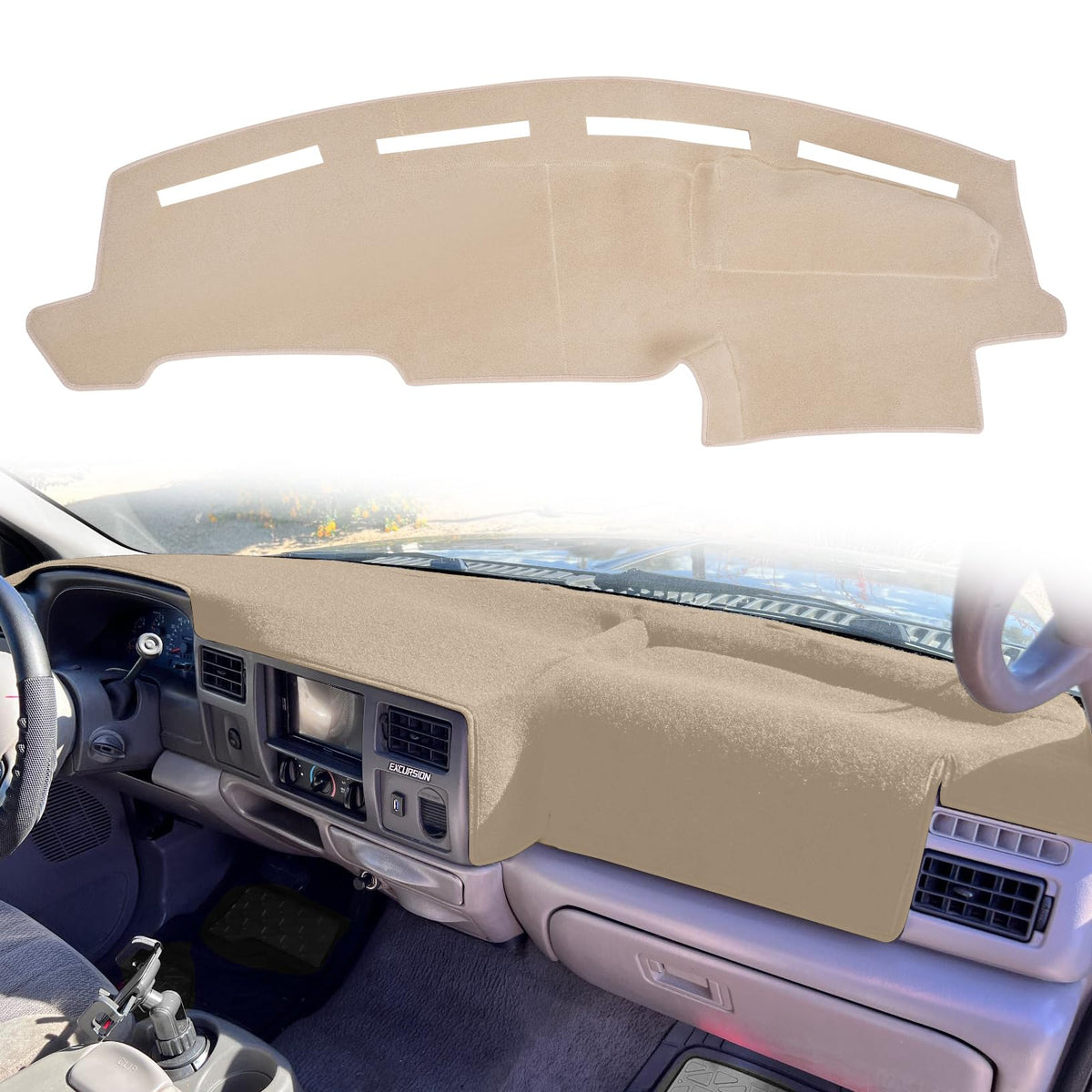 puxhig front view installed on Ford dashboard showing clean fit and protection